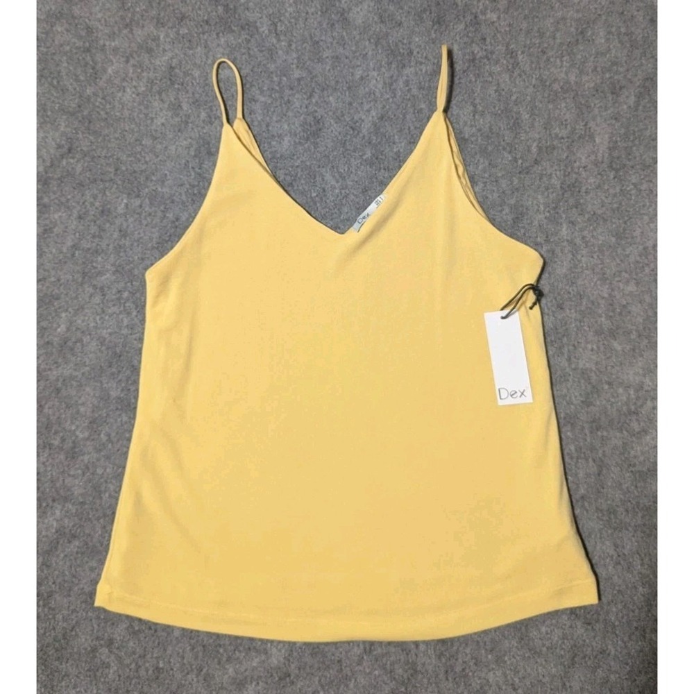Dex Lined Camisole Women's Small Yellow Polyester Spandex